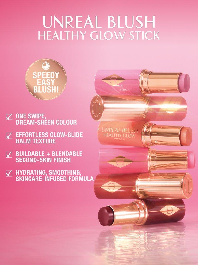 Product image 7 of 8, which shows Charlotte Tilbury Unreal Blush Healthy Glow Stick, Pretty Glow