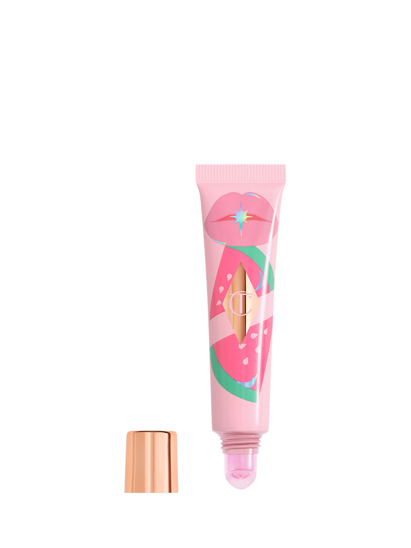 Product image 1 of 7, which shows Charlotte Tilbury Unreal Lips Healthy Glow Nectar Oil, Juicylicious Pink Watermelon