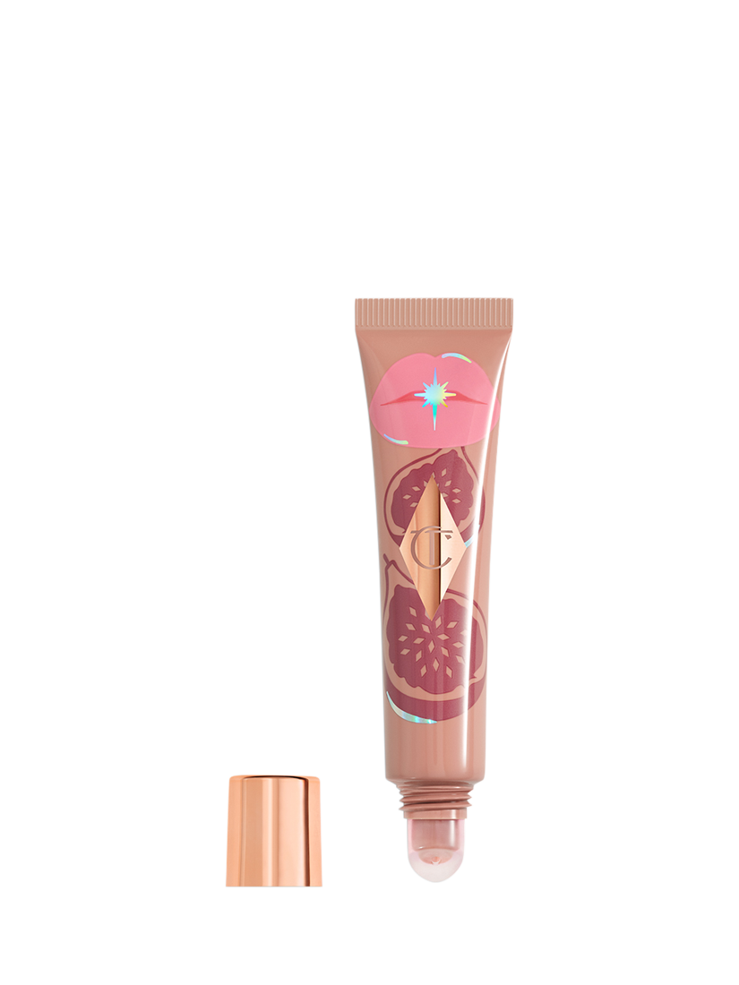 Product image 1 of 7, which shows Charlotte Tilbury Unreal Lips Healthy Glow Nectar Oil, Juicylicious Candy Fig