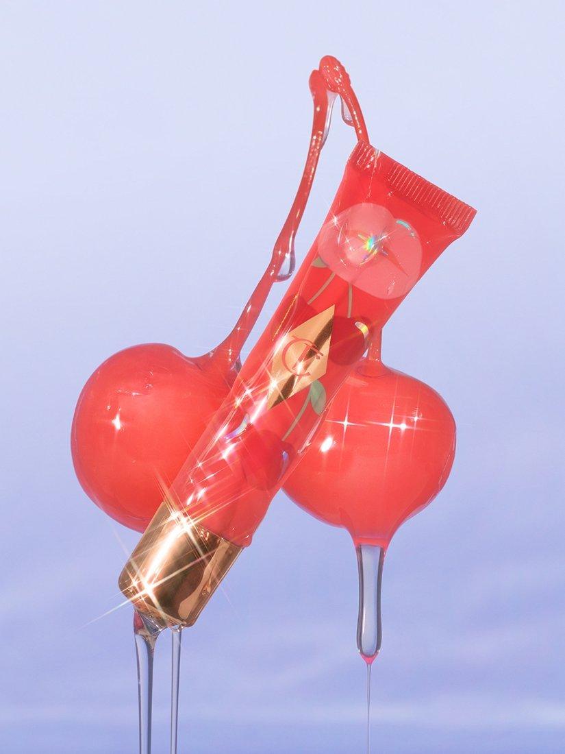 Product image 6 of 7, which shows Charlotte Tilbury Unreal Lips Healthy Glow Nectar Oil, Juicylicious Cherry Glaze