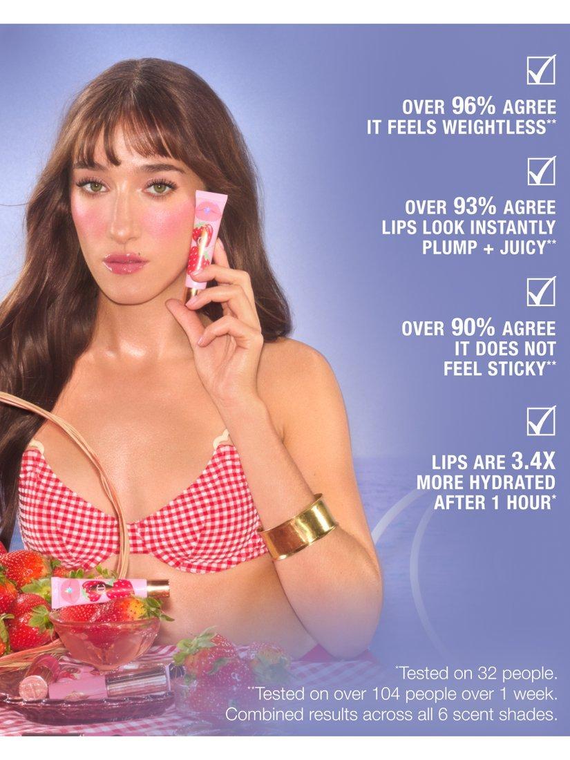 Product image 5 of 7, which shows Charlotte Tilbury Unreal Lips Healthy Glow Nectar Oil, Juicylicious Pure Peach