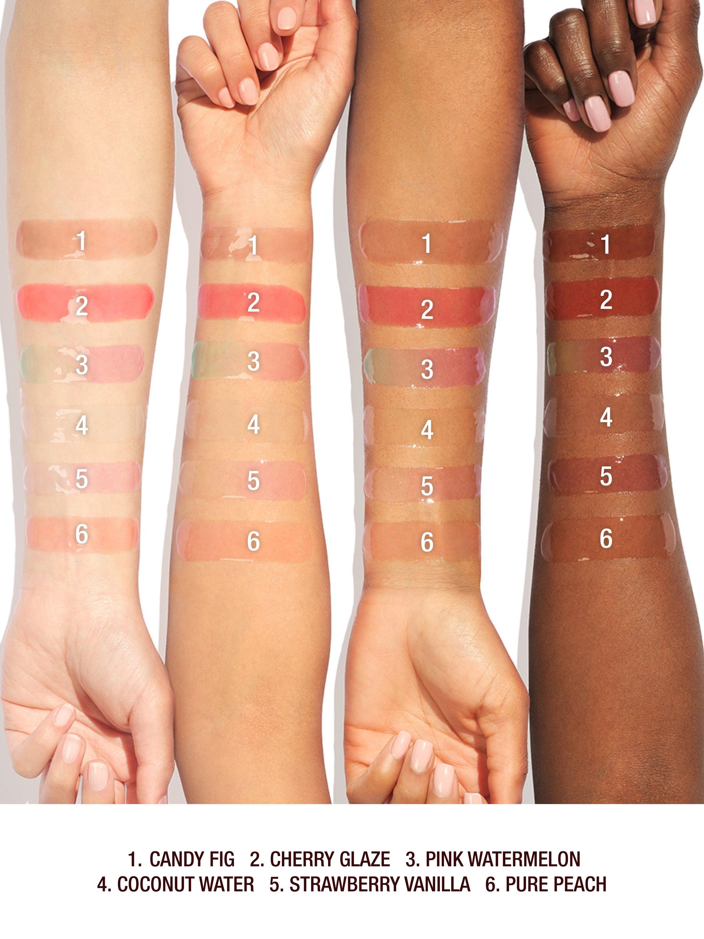 Product image 7 of 7, which shows Charlotte Tilbury Unreal Lips Healthy Glow Nectar Oil, Juicylicious Pure Peach