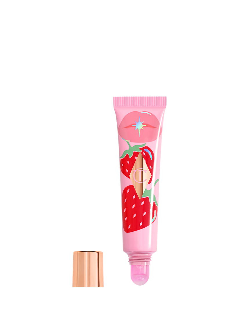 Product image 1 of 7, which shows Charlotte Tilbury Unreal Lips Healthy Glow Nectar Oil, Juicylicious Strawberry Vanilla