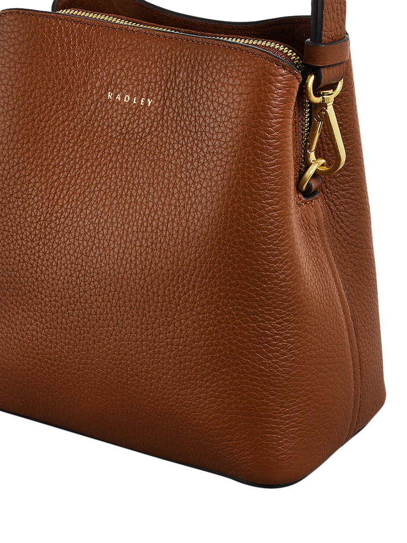 Product image 4 of 4, which shows Radley Dukes Place Leather Small Compartment Crossbody Bag, Saddle