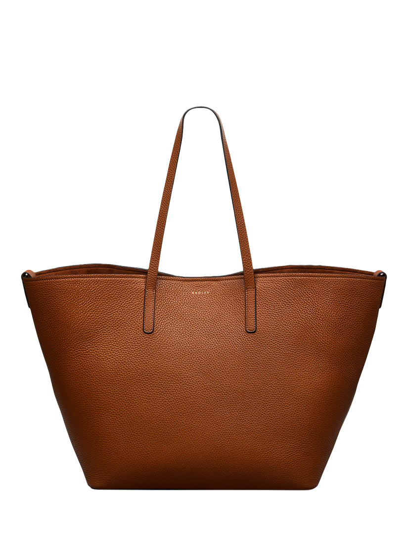 Product image 1 of 7, which shows Radley Dukes Place Leather Tote Bag, Saddle