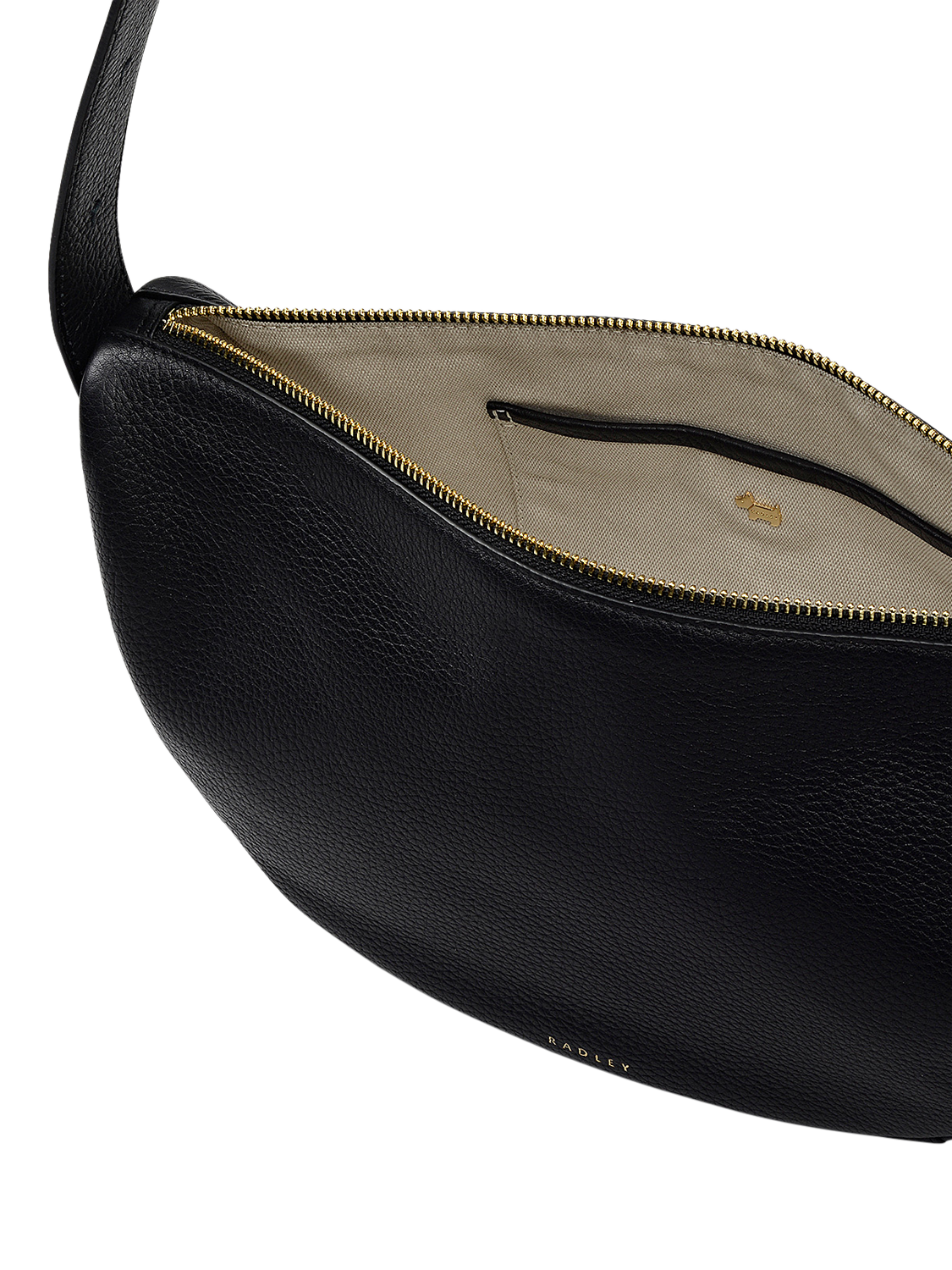Product image 3 of 4, which shows Radley Dukes Place Leather Sling Crossbody Bag, Black
