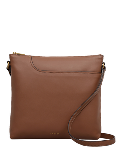 Radley Pockets Leather Large Crossbody Bag, Saddle