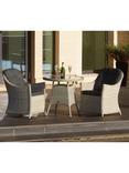 Bramblecrest Monterey 2-Seater Garden Bistro Table & Chairs Set, Dove Grey