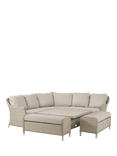 Bramblecrest Monterey 8-Seater Corner Garden Casual Dining Set with Height Adjustable Square Table, Sandstone