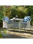Bramblecrest Tetbury 2-Seater Round Garden Bistro Table & Chairs Set, Cloud