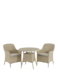 Bramblecrest Tetbury 2-Seater Round Garden Bistro Table & Chairs Set, Nutmeg