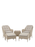 Bramblecrest Tetbury 2-Seater Garden Recliner Chairs & Side Table Set, Nutmeg