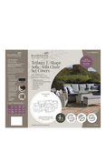 Bramblecrest Tetbury L-Shape Corner Sofa Set Water Repellent Garden Furniture Covers, Khaki