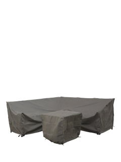 Bramblecrest Tetbury Mini Corner Sofa Set Water Repellent Garden Furniture Covers, Khaki