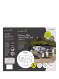 Bramblecrest Tetbury Mini Corner Sofa Set Water Repellent Garden Furniture Covers, Khaki