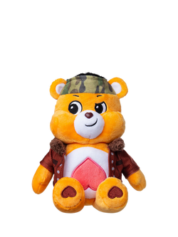 Care Bears x Stranger Things Fun Size Tenderheart Bear as Lucas Plush Soft Toy, Multi