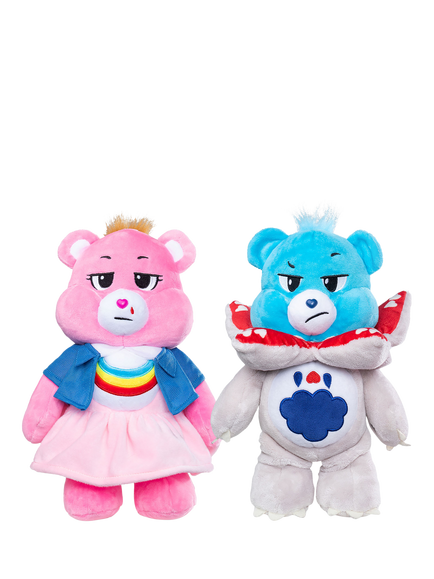 Care Bears x Stranger Things Cheer Bear as Eleven & Grumpy Bear as Demogorgon Plush Soft Toys - view 2, Multi