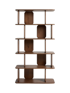 MADE Nyla Tall Shelving Unit, Walnut