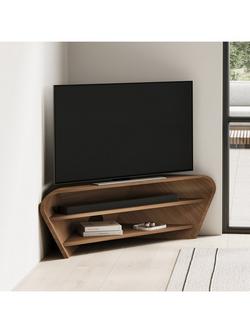 Tom Schneider Taper 140cm Media Corner Unit - view 2, Walnut