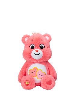 Care Bears Love-A-Lot Bear Recycled Polyester Plush Soft Toy, 35cm, Multi