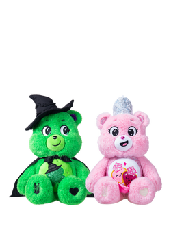Care Bears x Wicked Plush Set Love-a-Lot Bear as Glinda and Good Luck Bear as Elphaba, Multi