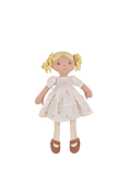 Tikiri Priscy Blonde Hair Rag Doll in Cream Linen Dress