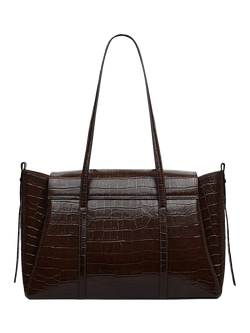 Radley The Chancery Faux Croc Large Shoulder Bag, Dark Oak - view 2, Dark Oak