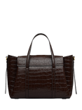 Radley The Chancery Faux Croc Medium Flapover Grab, Dark Oak