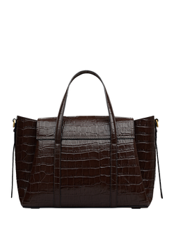Radley The Chancery Faux Croc Grab Bag, Dark Oak - view 2, Dark Oak