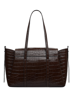 Radley The Chancery Faux Croc Medium Shoulder Bag - view 2, Dark Oak