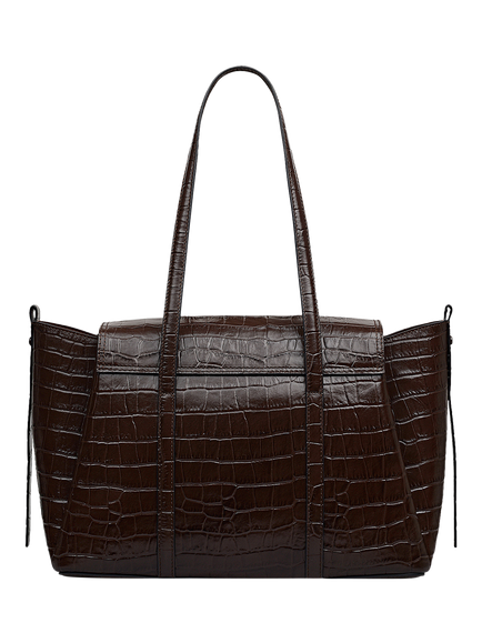 Radley The Chancery Faux Croc Medium Shoulder Bag - view 2, Dark Oak