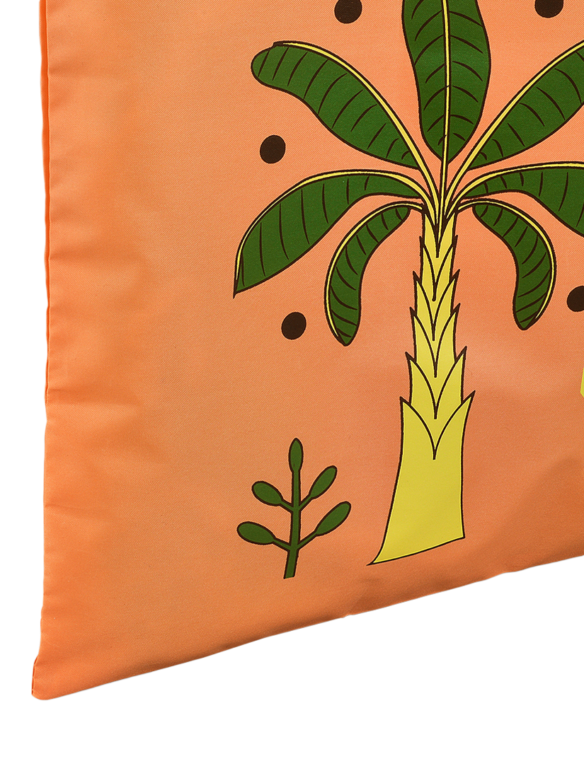 Product image 3 of 3, which shows Radley Paradise Palms Foldaway Tote Bag, Peach Cobbler
