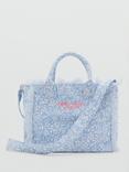Mango French Riviera Tote Bag, Light Blue/White