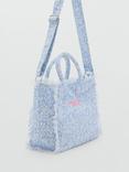 Mango French Riviera Tote Bag, Light Blue/White