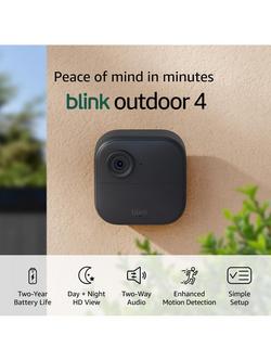 Blink Outdoor 4 Wireless Battery Smart Security System with Three HD Cameras, Black - view 2, Black