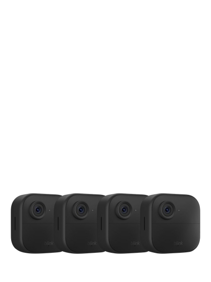 Blink Outdoor 4 Wireless Battery Smart Security System with Four HD Cameras, Black, Black