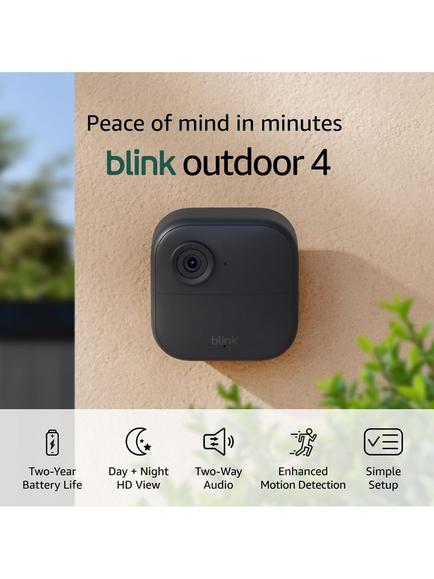Blink Outdoor 4 Wireless Battery Smart Security System with Four HD Cameras, Black - view 2, Black