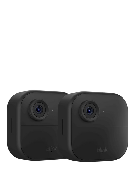 Blink Outdoor 4 Wireless Battery Smart Security System with Two HD Cameras, Black, Black