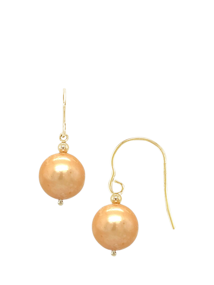 E.W Adams 9ct Yellow Gold Freshwater Pearl Hook Earrings, Gold/Yellow