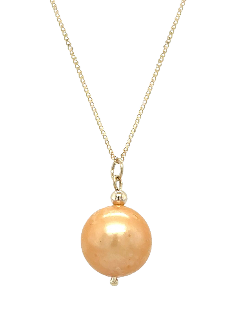 E.W Adams 9ct Yellow Gold Cultured Freshwater Pearl Pendant