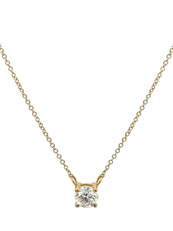 E.W Adams 18ct Yellow Gold Diamond Pendant Necklace, Gold, Gold