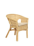 Desser Rattan Loom Chair with Cushion, Natural