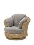 Desser Arlington Lyon Rattan Swivel Chair, Grey