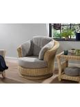 Desser Arlington Lyon Rattan Swivel Chair, Grey
