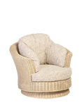 Desser Burford Lyon Rattan Swivel Chair, Grey