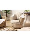 Desser Burford Lyon Rattan Swivel Chair, Grey