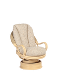Desser Burford Rattan Swivel Rocking Chair, Grey