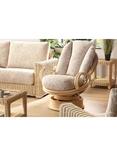Desser Burford Rattan Swivel Rocking Chair, Grey