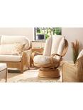 Desser Centurion Rattan Swivel Rocking Chair, Cream/Natural