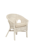 Desser Kids' Rattan Loom Chair with Cushion, White